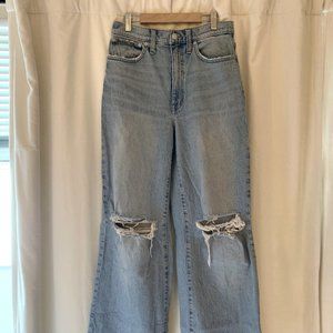 Madewell Super Wide Leg Jeans - Distressed